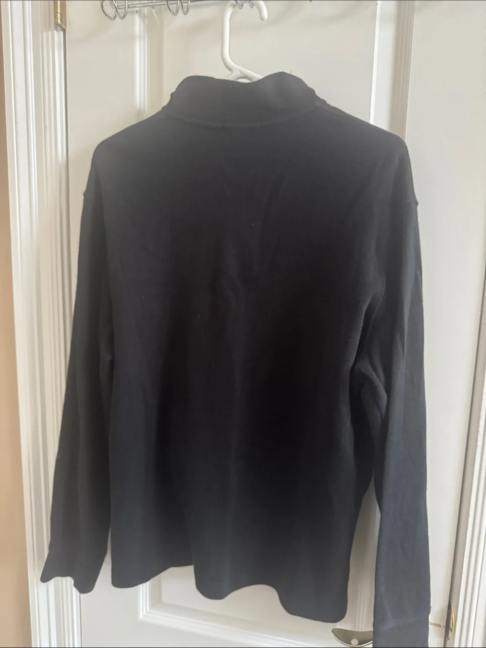 Polo by Ralph Lauren Black Quarter-Zip Sweater with Pony Logo